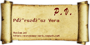 Pórszász Vera névjegykártya
